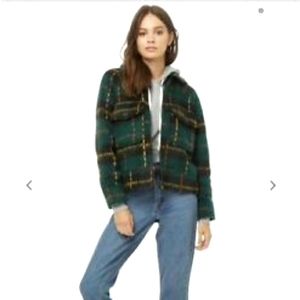 Forever 21 Fuzzy Plaid Jacket